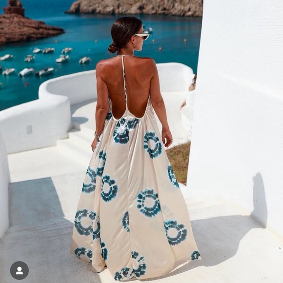 Zara dress maxi oversize fit boho blogger prints casual summer vacation wedding - Picture 8 of 15